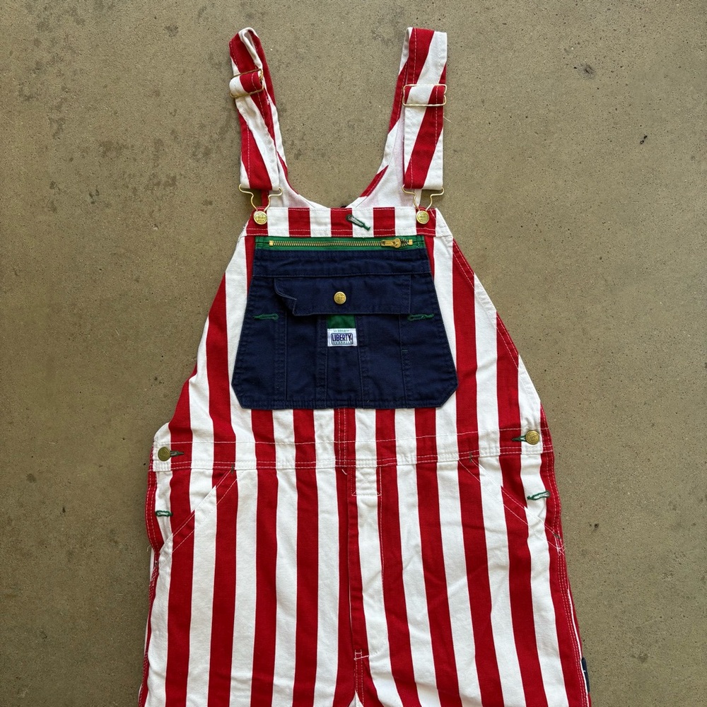 Liberty Men's Overalls 36x32 American Flag Red, White, and Blue - Picture 3 of 8
